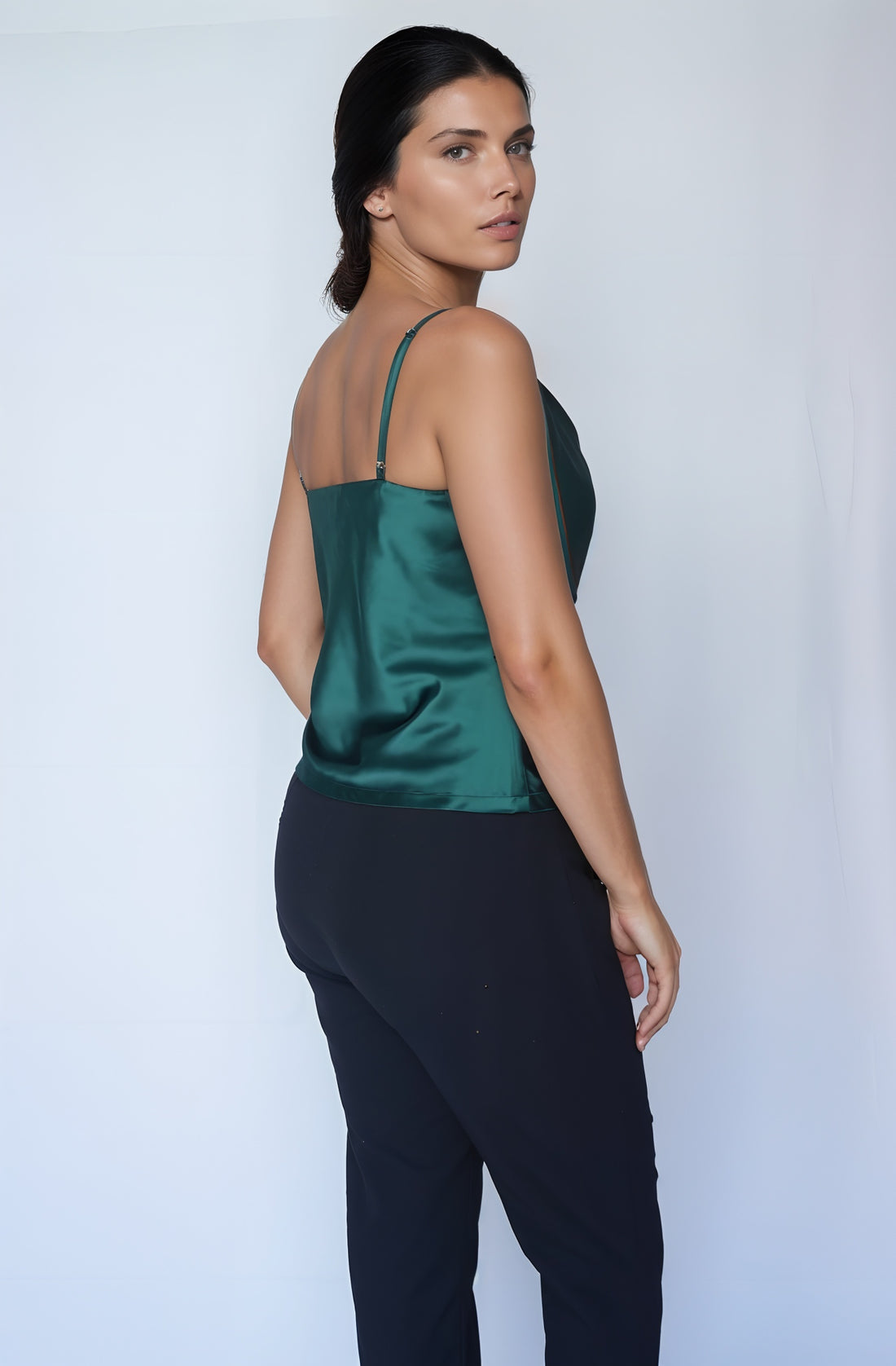 Satin Slip Top (Green)