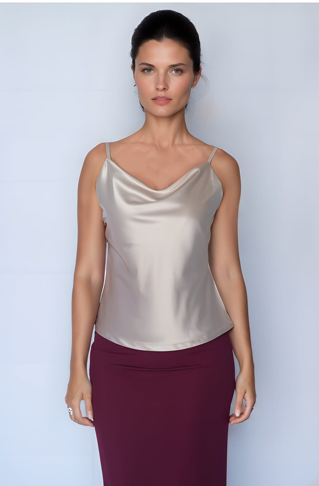 Satin Slip Top (Champagne)