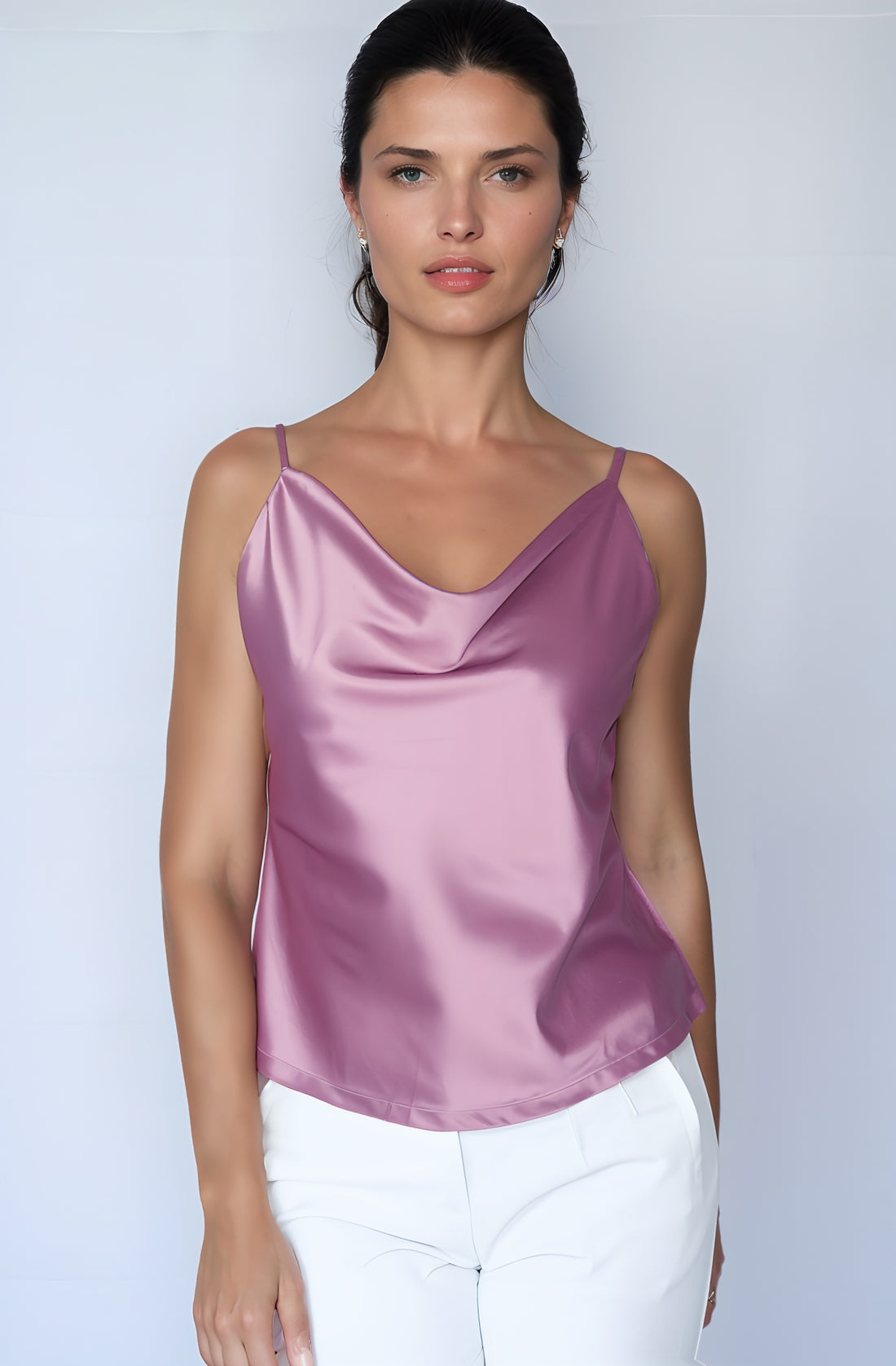 Satin Slip Top (Pink)